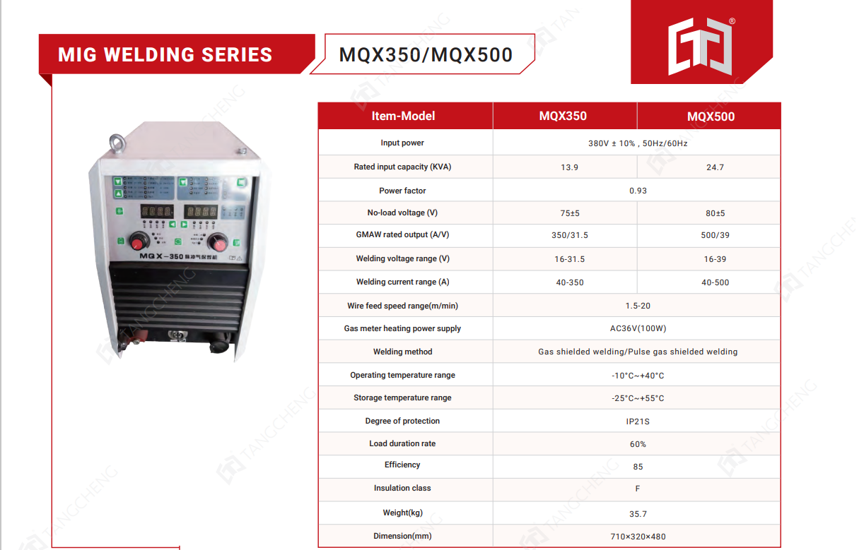 MIG WELDING SERIES MQX350/MQX500