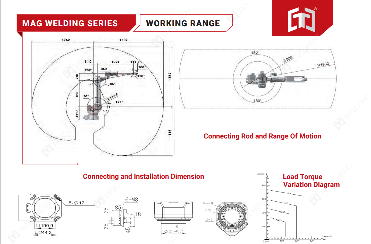 MAG/MIG WELDING SERIES TC-06-2000 Welding Robot 