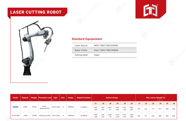 LASER CUTTING ROBOT TC-10-1500 /TC-2518 