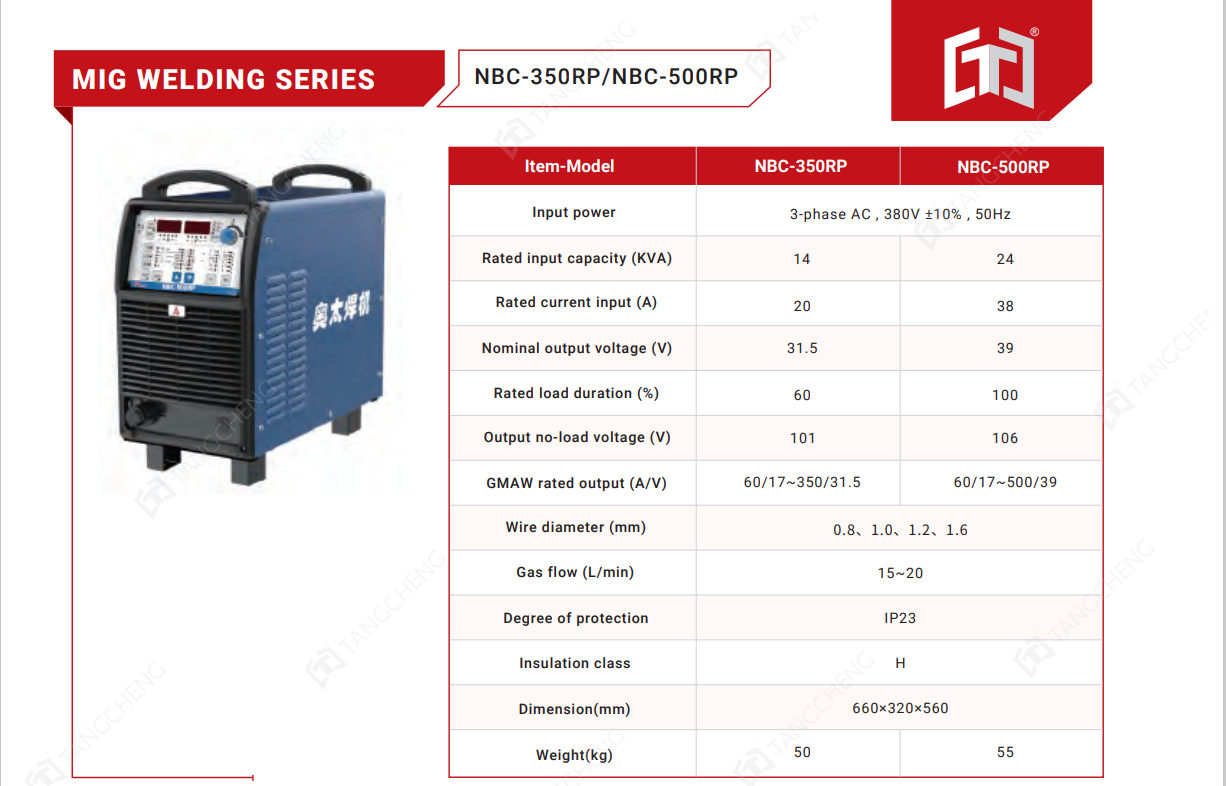 MIG WELDING SERIES NBC-350RP/NBC-500RP