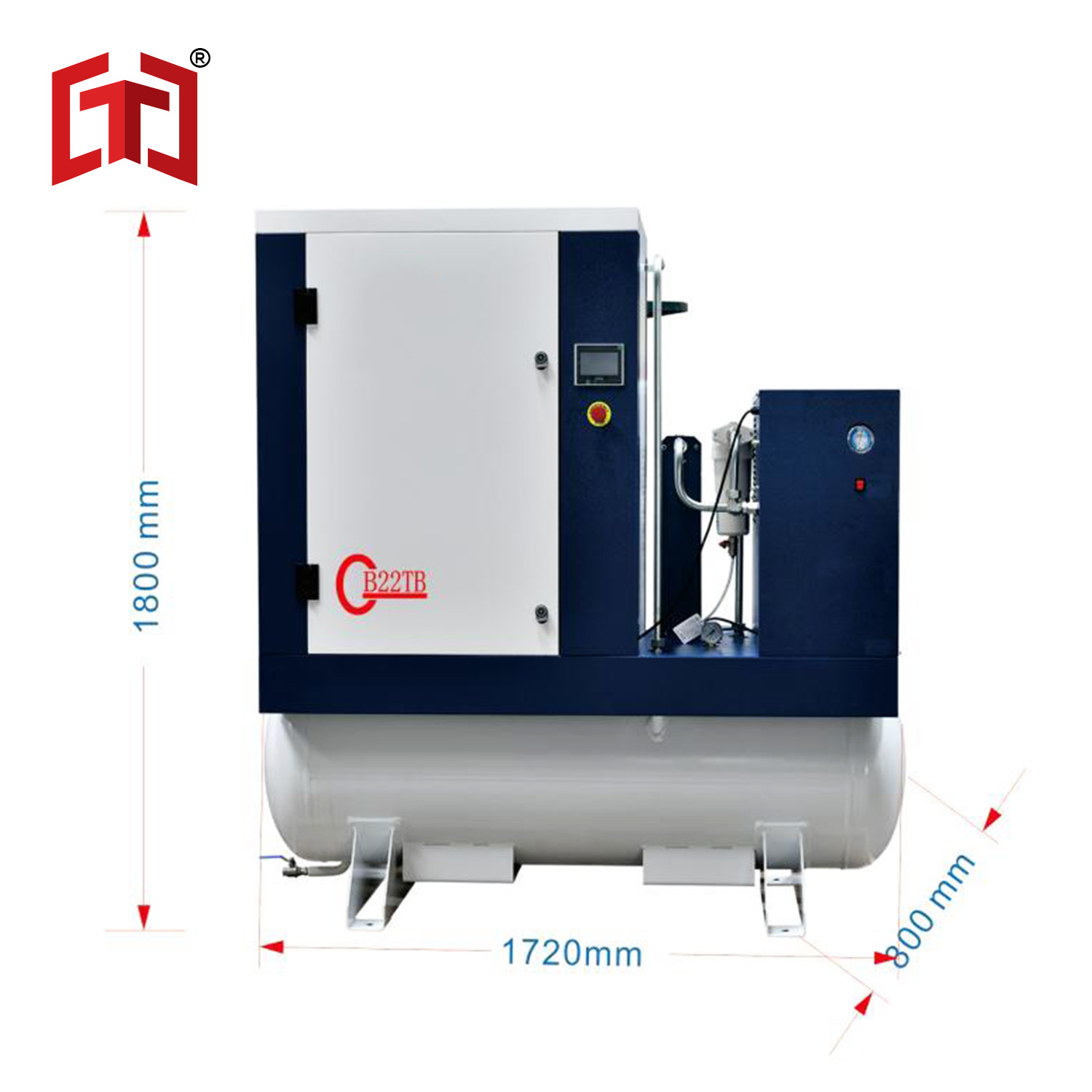 Automatic Drainage of Screw Air Compressor for CNC Laser Cutting Machine Parts 22KW. 16bar