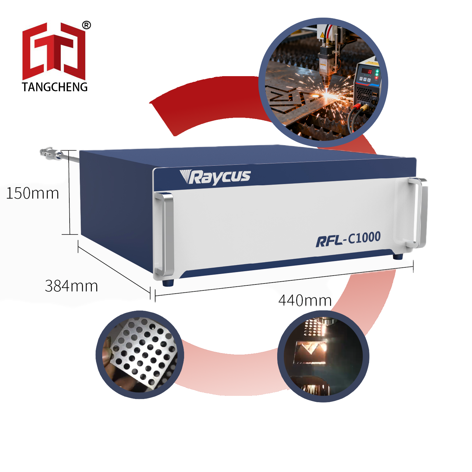 Raycus RFL‑C1000H Laser Cutting Source 1000W 220V - Single Phase for Welding